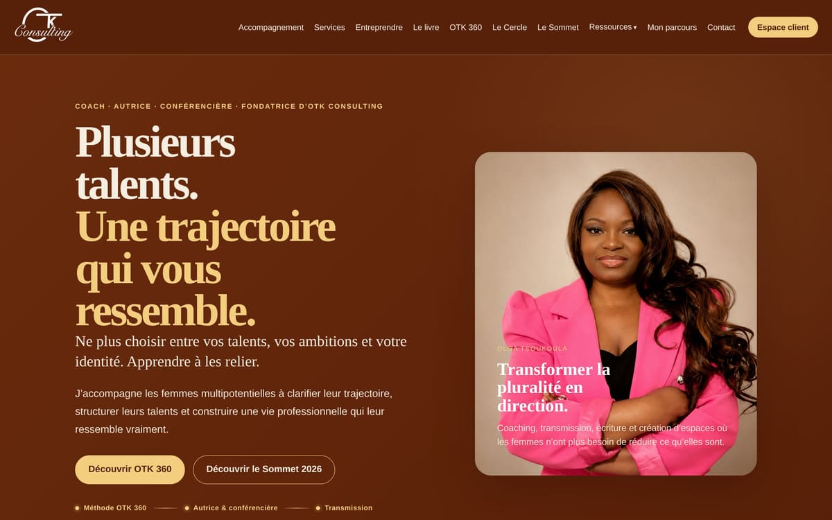 Capture de le site d'Olga Tsoukoula